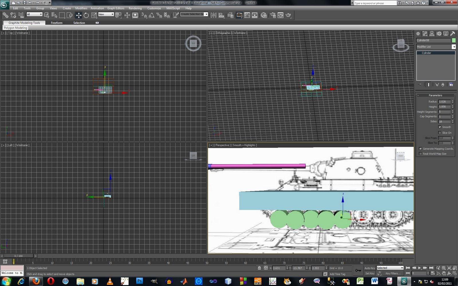 3D modelling freezing an image in 3DS