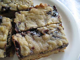 Peanut Butter and Blueberry Jam Shortbread Bars