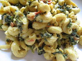 Indian-Style Macaroni and Paneer Cheese with Spinach