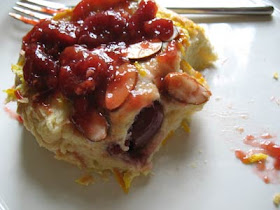Baked Cherry-Stuffed French Toast with Cherry-Orange Sauce
