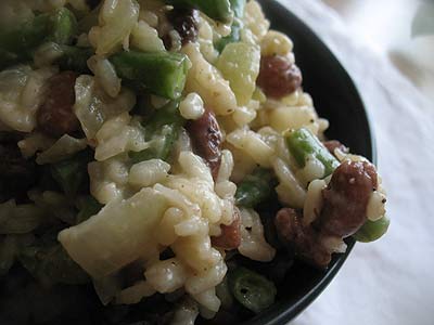 Green Bean and Borlotti Bean Risotto