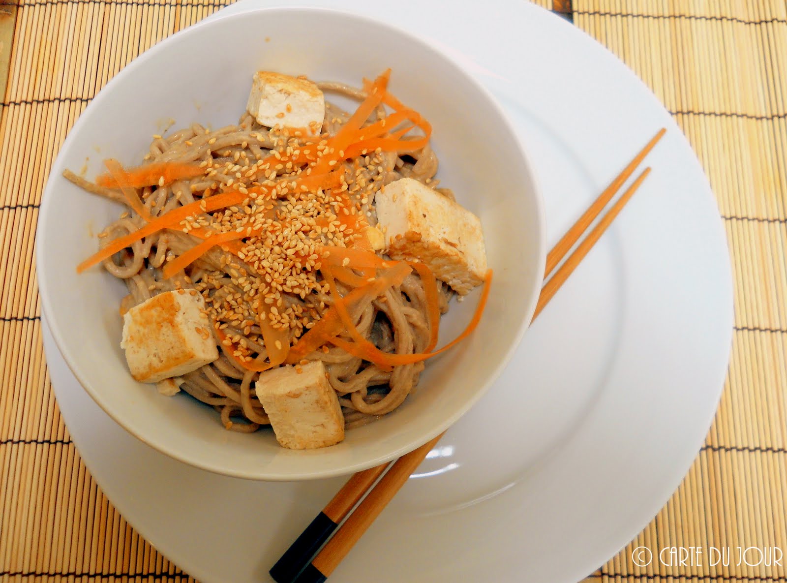 Carte du jour Soba Noodles with Peanut Sauce