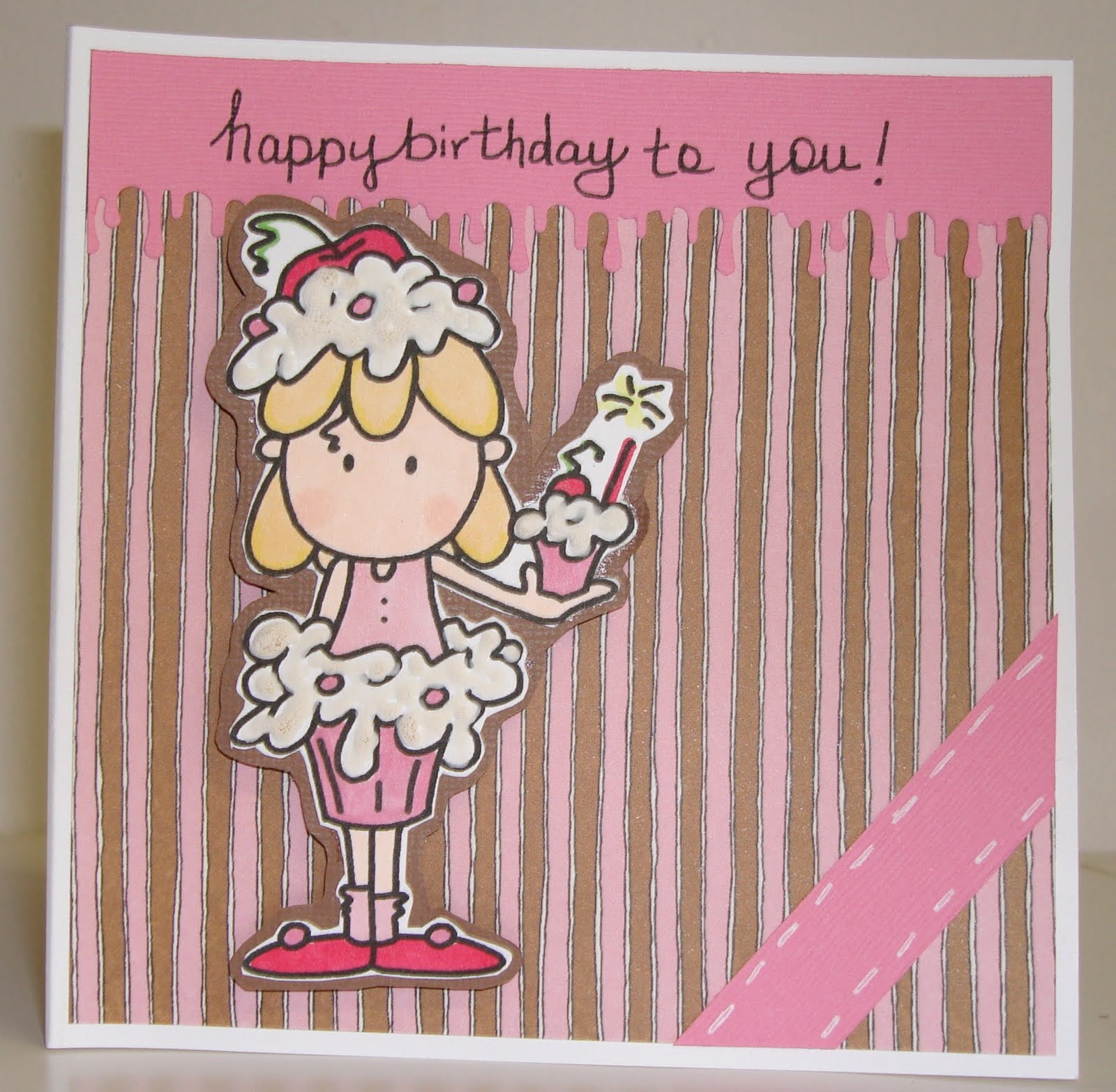 Kelly Creates A Girly Birthday Card