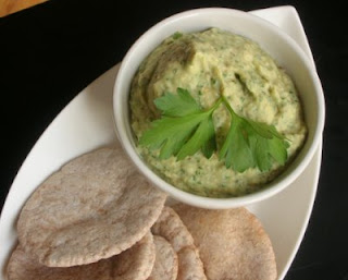 Baba ganoush doesn't often include parsley but it definitely improves the color from eggplant gray to parsley fresh