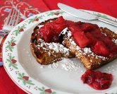Eggnog French Toast with Apple Cranberry Compote