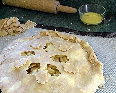 turn the pastry over (or under) itself to form an edge