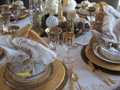 Christmas Eve Tablescape - A Night to Remember Gold, Frankincense ...