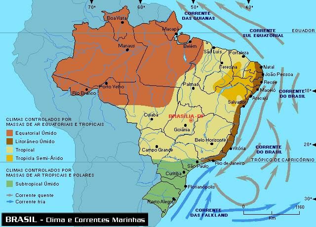 Resultado de imagem para mapa de classificações climáticas de strahler