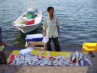 Selling fish on the Corniche