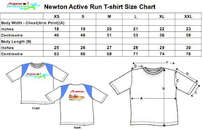NewtonActiveRun09: T-SHIRT SIZING CHART