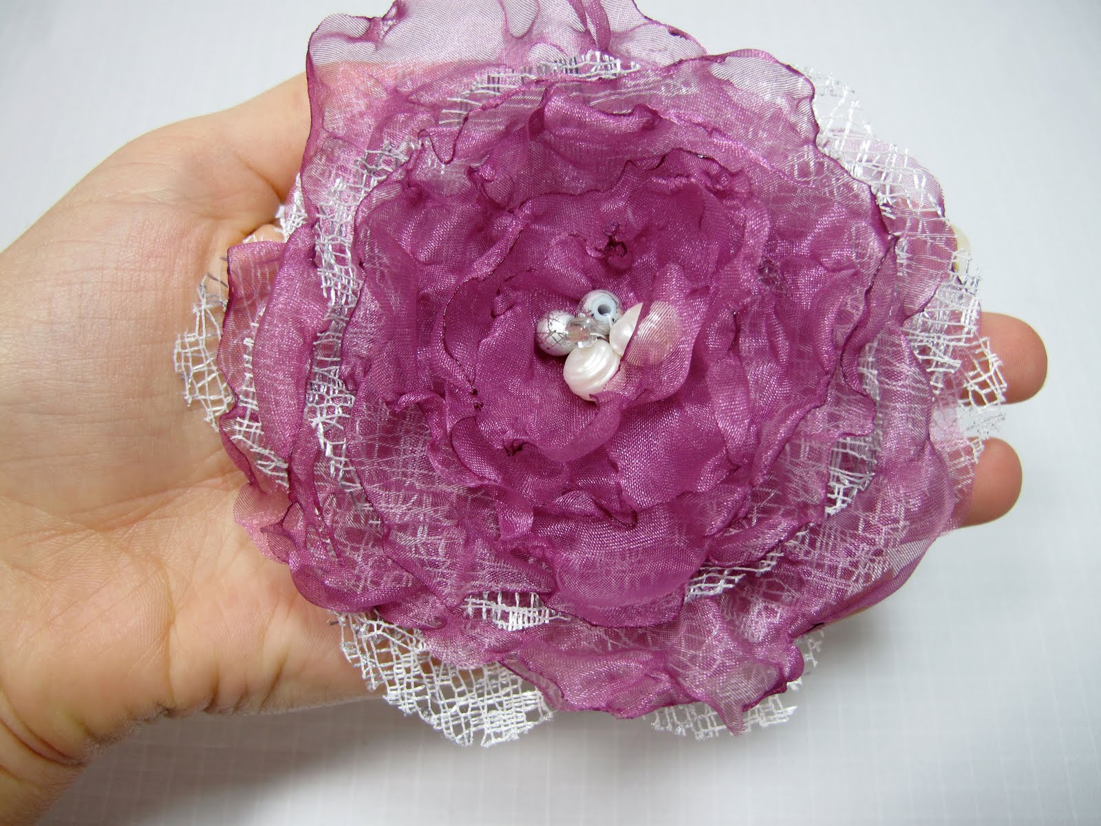 Happily, Becki How to Make Organza Flowers