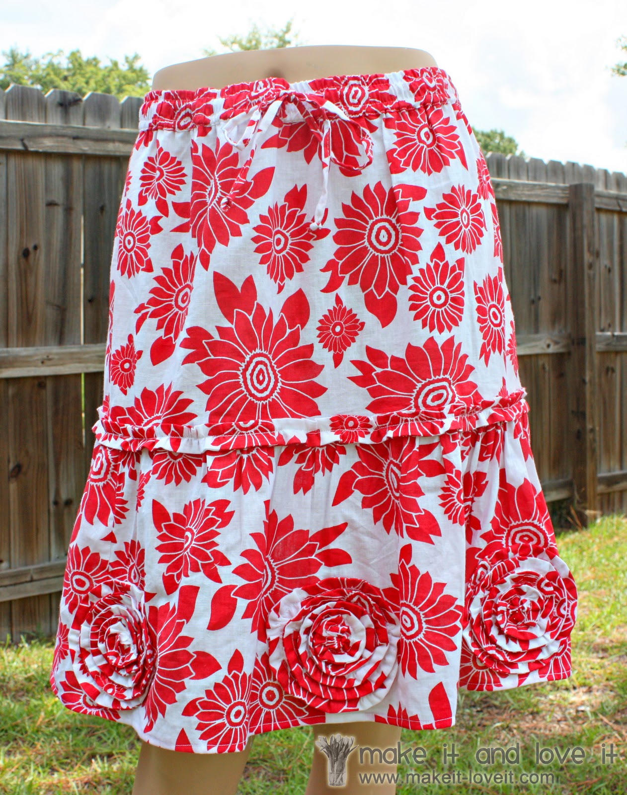 Skirt Alterations - Long to Short...with added Flowers/Ruffles | Make ...