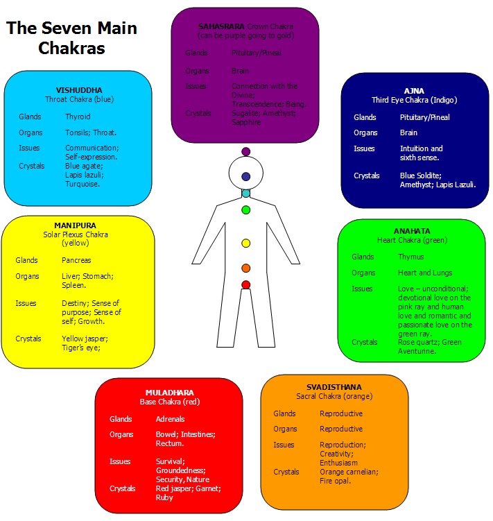 The 7 Main Chakras