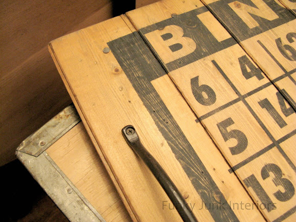 Make this vintage BINGO card styled reclaimed wood stenciled tray