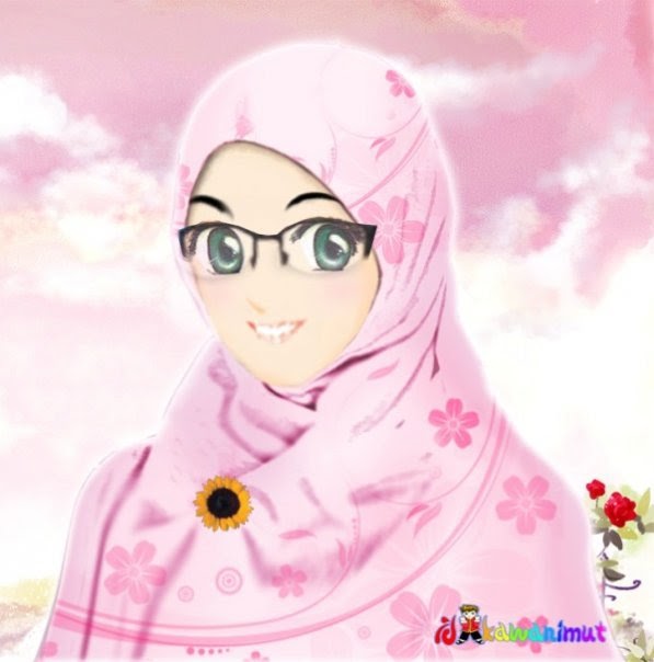 download gambar wallpaper kartun religi islami wanita berjilbab