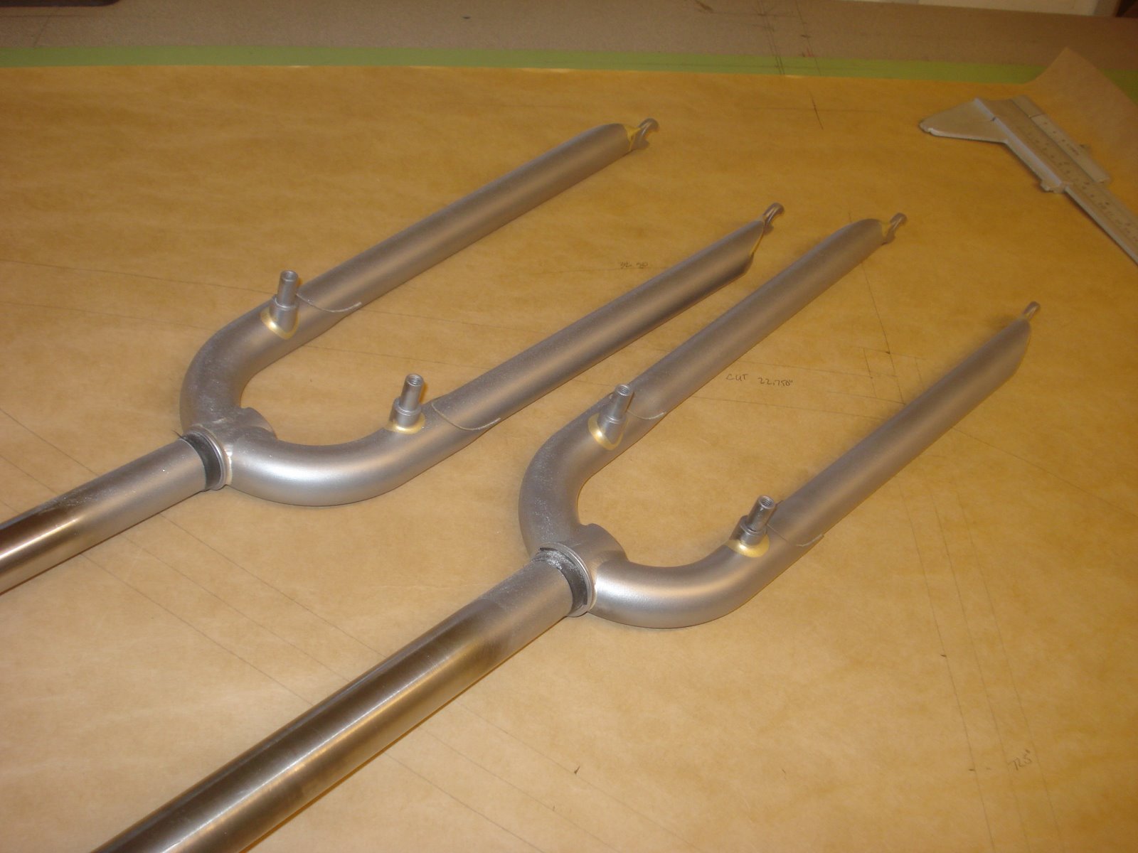 stevepottsbicycles Type II Forks , Ready for Paint
