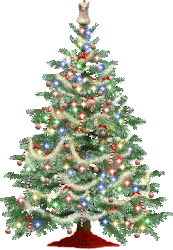 tree christmas clipart animated graphic india trees decorated colorful lights ornaments