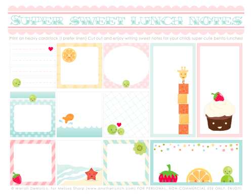 The Moody Fashionista: Lunch Note Printables