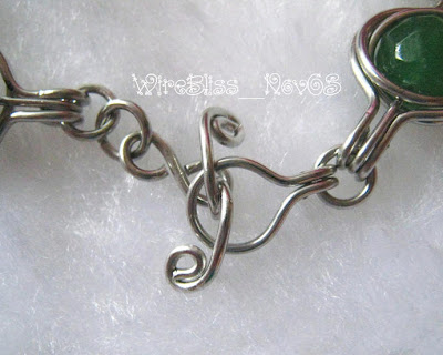 Wire Wrapped Twice Around the World (TAW) Bracelet clasp