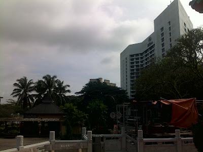 Tua Pek Kong Temple The Hilton at the background - Tua Pek Kong, one of the oldest temple/building