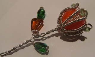 wire wrapped pendant wire wrapped tulip pendant