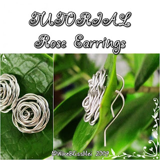 Low Cost Tutorial - Wire wrapped rose earrings