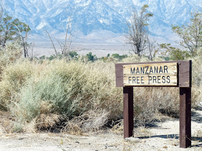 Manzanar Free Press Sign California