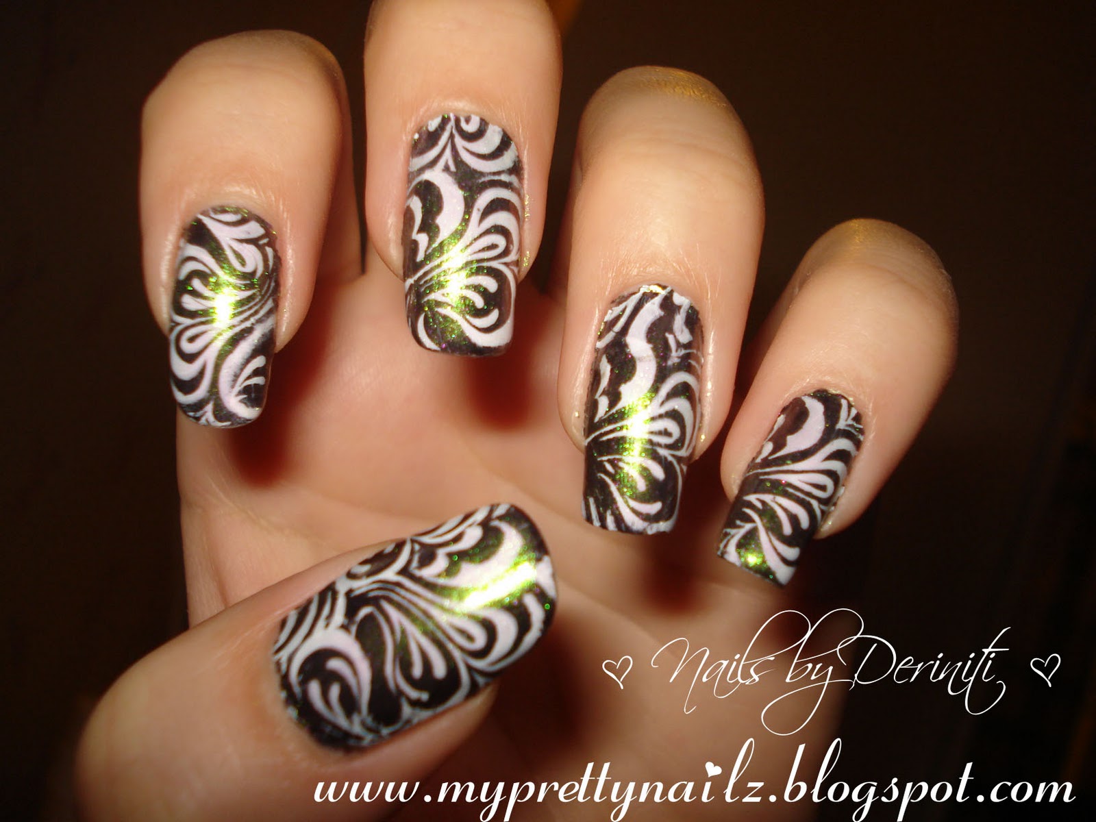 Fun Swirl Pattern Konad Nail Art Stamping Design "Konad Nail Art