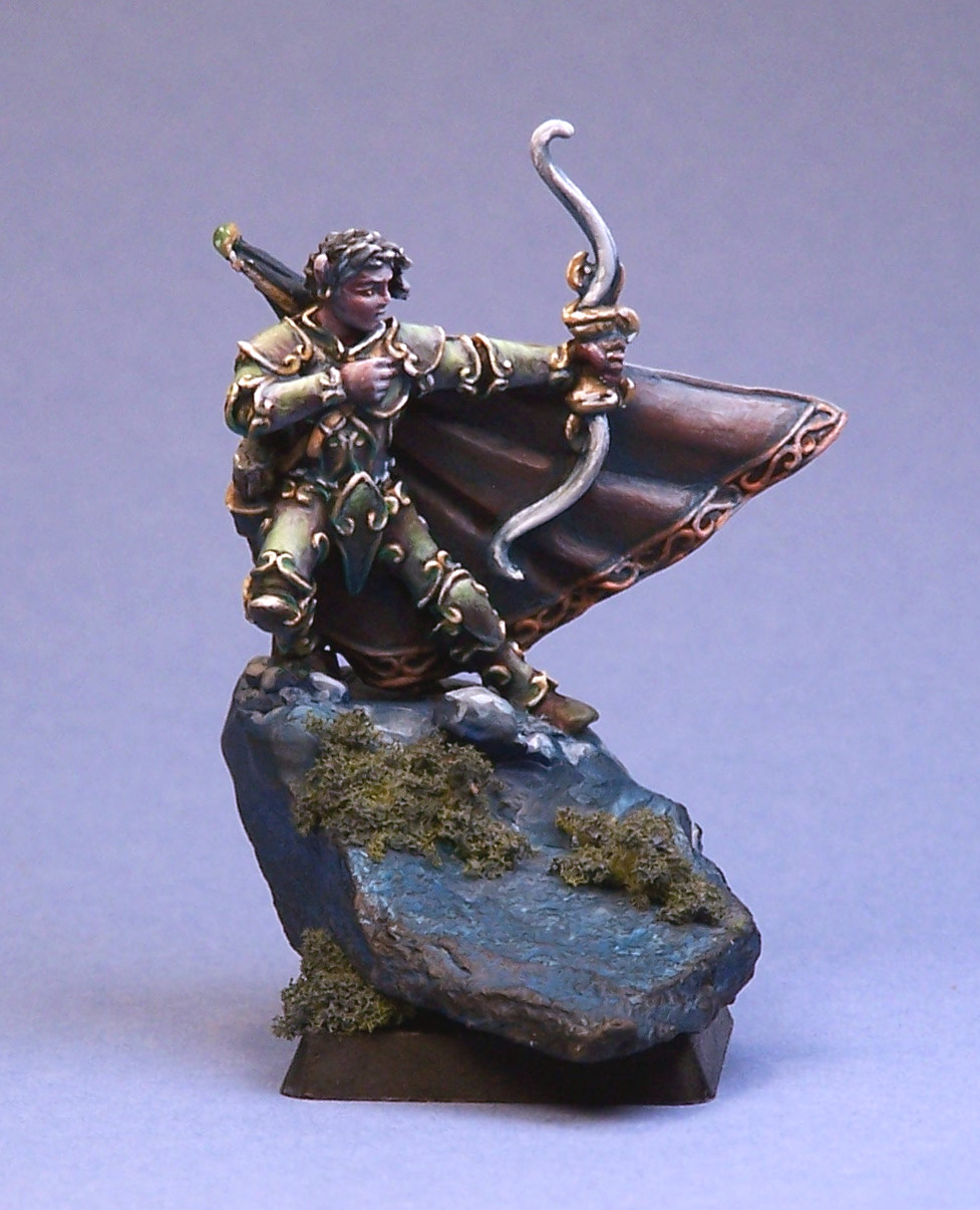 Anne Cooper Miniatures Baerwyn Elf Archer, Reaper Miniatures, Sculpted by Gael Goumon, Painted