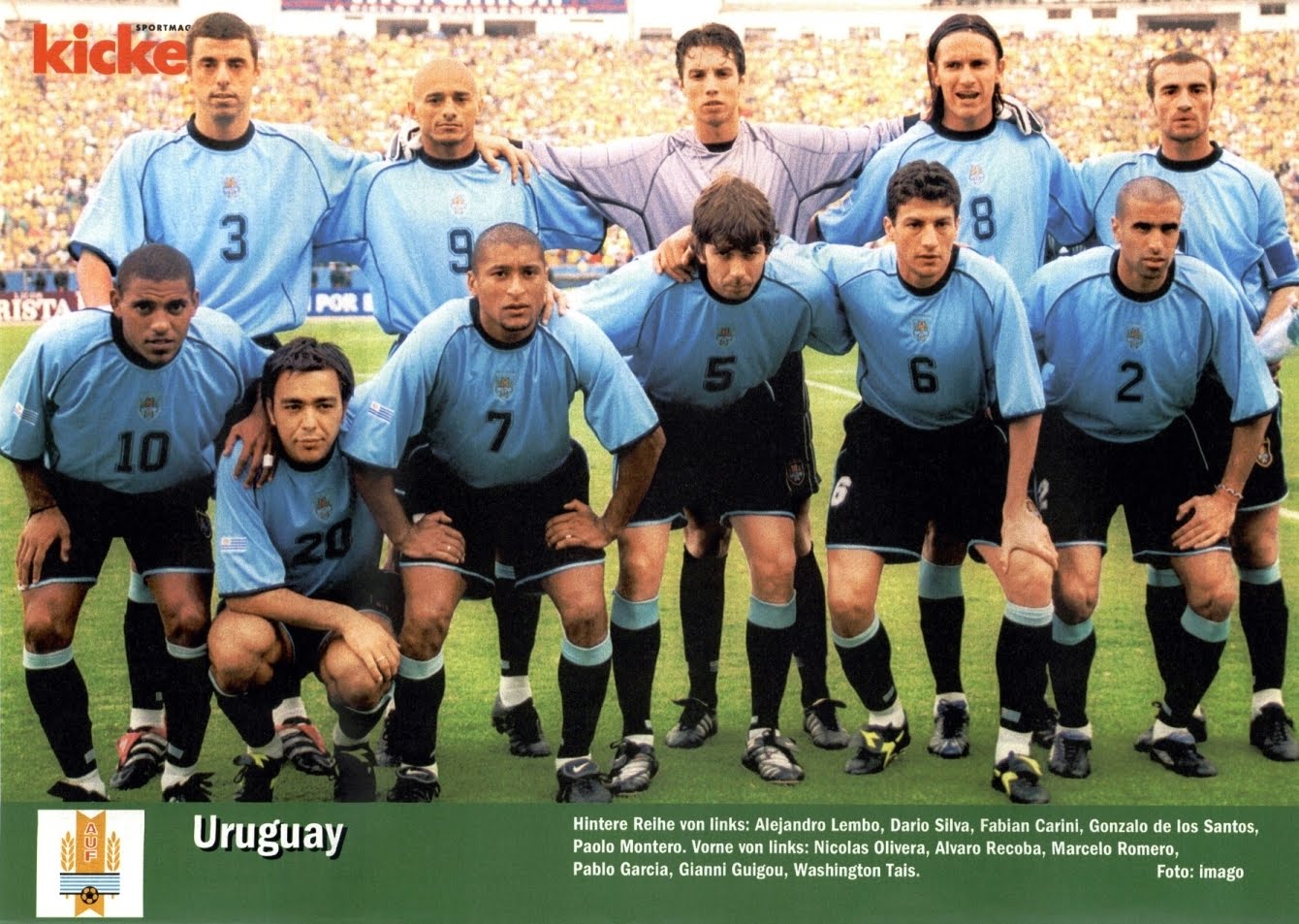 Futebol em Fotos Uruguai Eliminatórias Copa do Mundo 2002