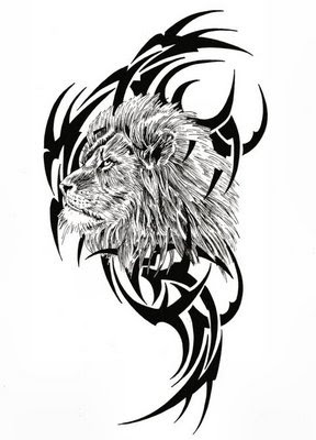 tribal-lion-tattoo