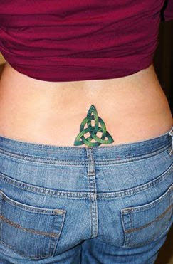 lower back celtic knot tattoo image