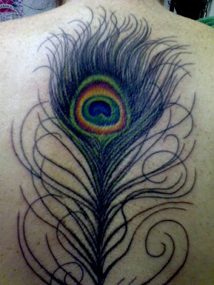 back peacock tattoo