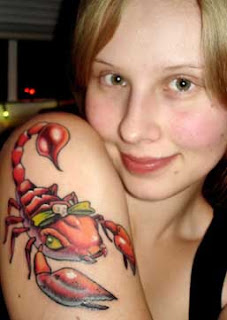 Scorpion Tattoos On Women's Section