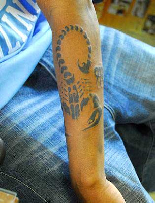 picture of Scorpio symbol tribal tattoo Scorpio Symbol Tribal Tattoo Designs