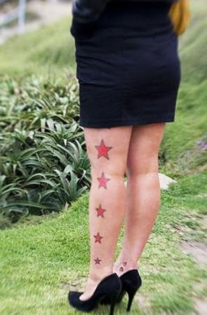 Star tattoo designs on foot