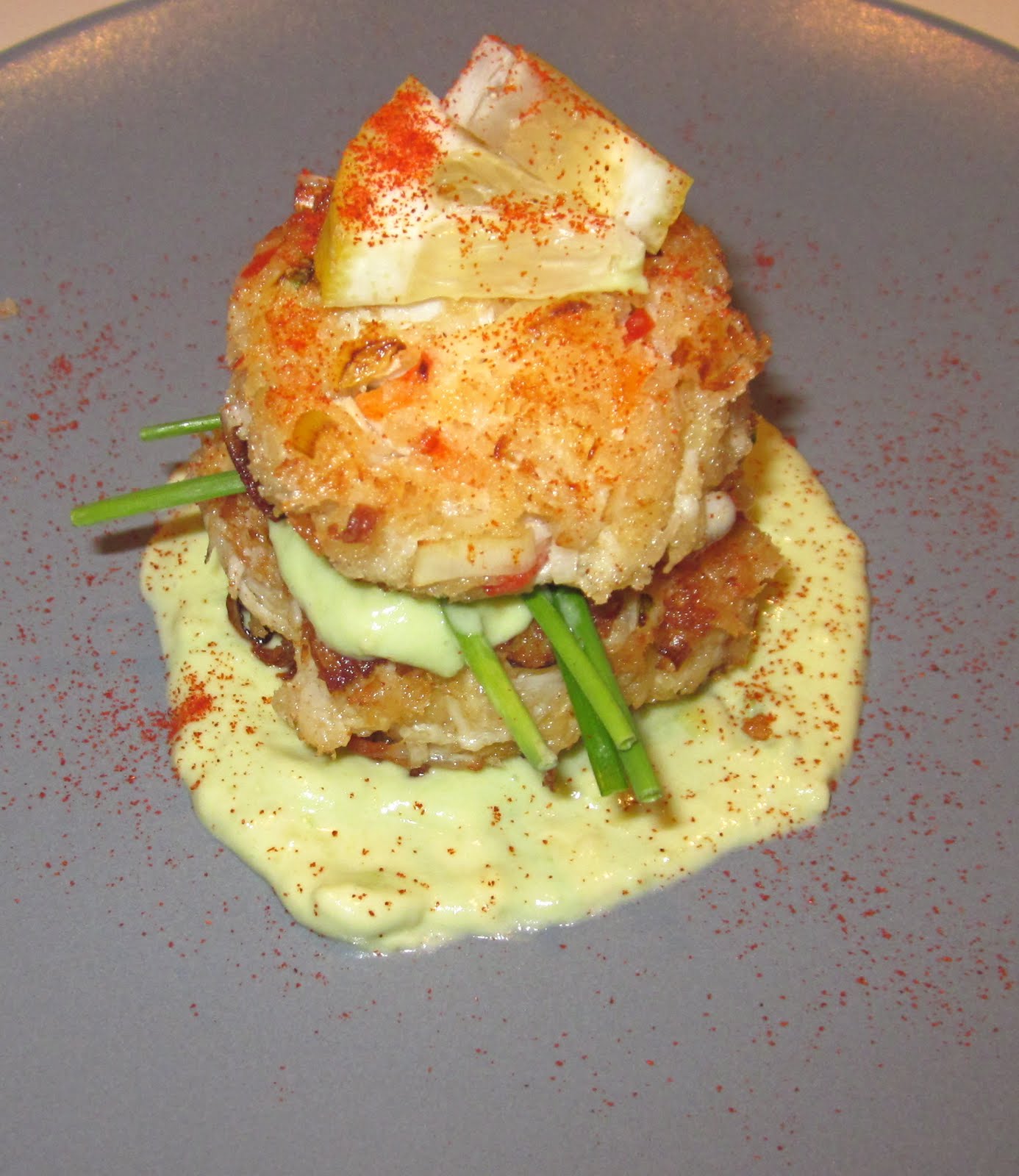 The Culinary Inquirer Japanese Crab Cakes & Avocado Wasabi Cream