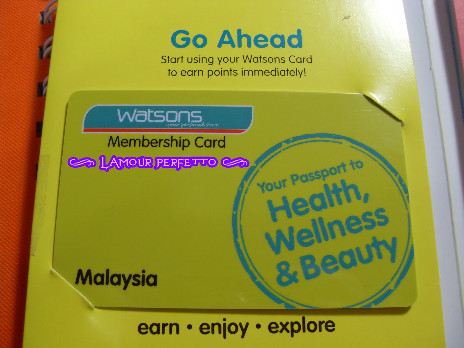  L'amore Perfetto Watsons VIP Membership Card