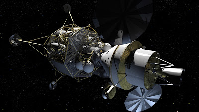 La Orion y el Altair acoplados, representación artística (NASA)