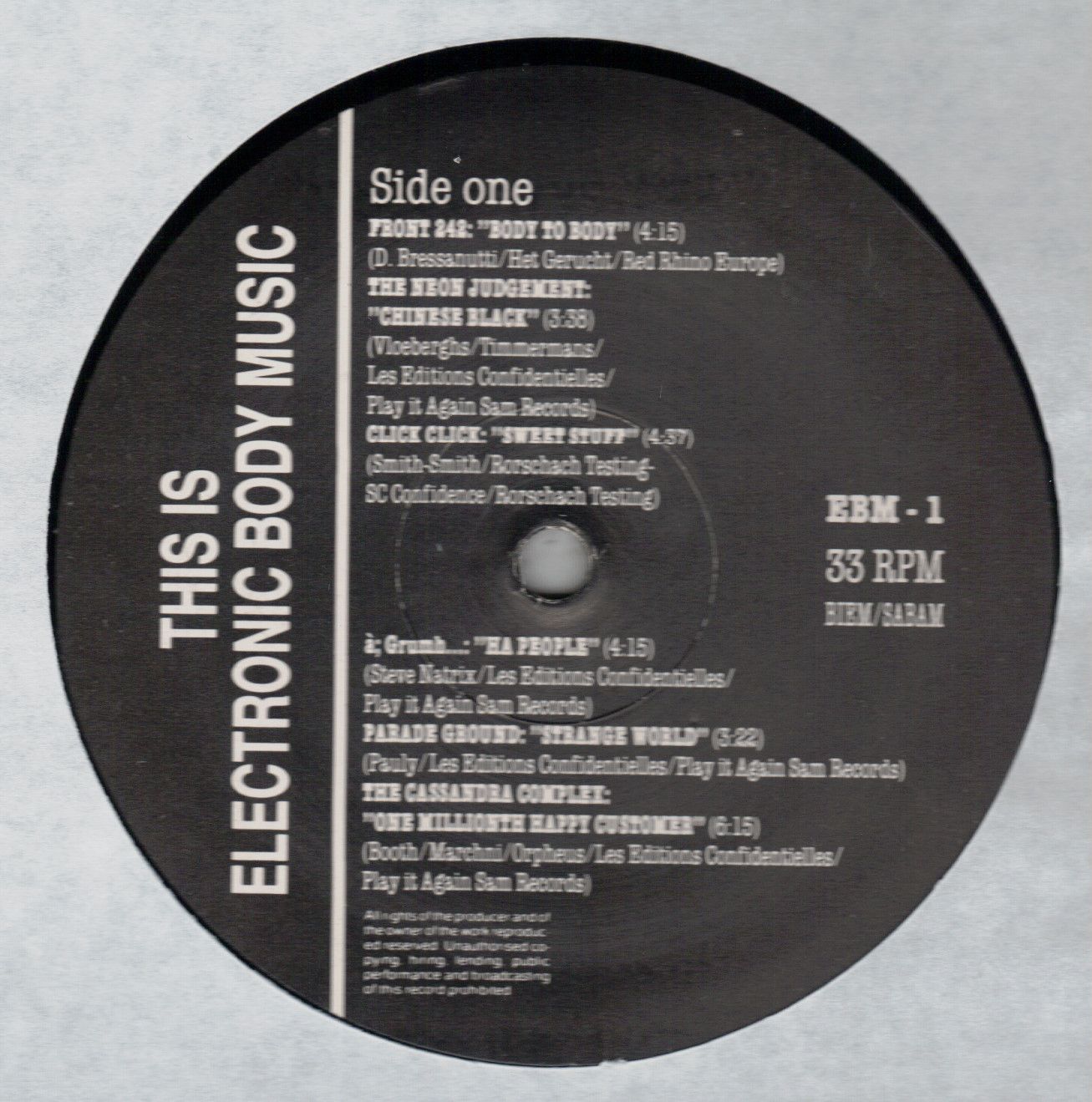 Front 242 Collector Compilation of the Week This Is Electronic Body Music