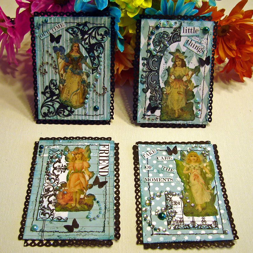 Pretty Paper Swirls Artist Trading Cards 2