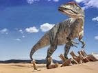 El tyrannosaurus rex medía 14 m (46 pies) de largo, casi 6 m (18 pies) de alto ...