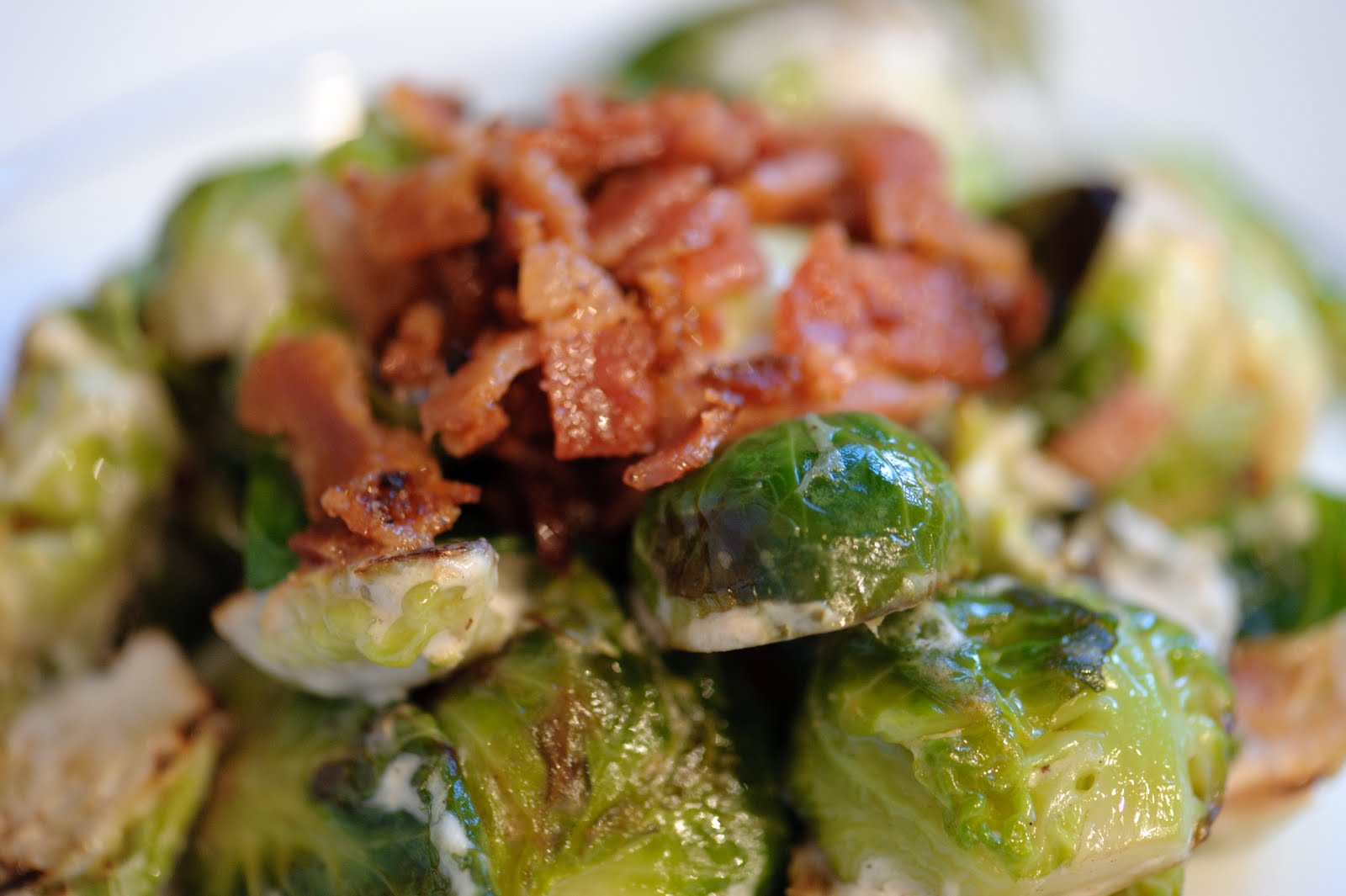The Frugal Girlmet Brussels Sprouts with Bacon and Horseradish