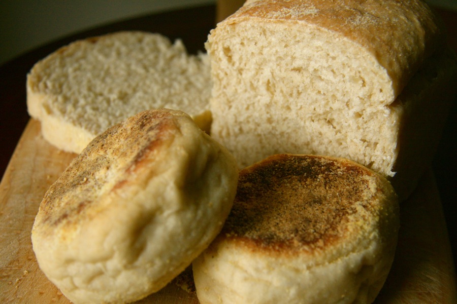 Corner Loaf Honey Oat English Muffins and English Muffin Bread