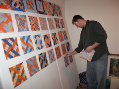 Kyle's Latest Quilt Project is patterned after the railing on our deck