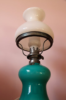 el merkadillo-Lámpara-Quinqué Vintage de Opalina