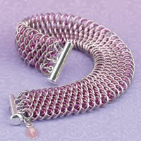 Hand crafted pendants in chain maille jewelry patterns and