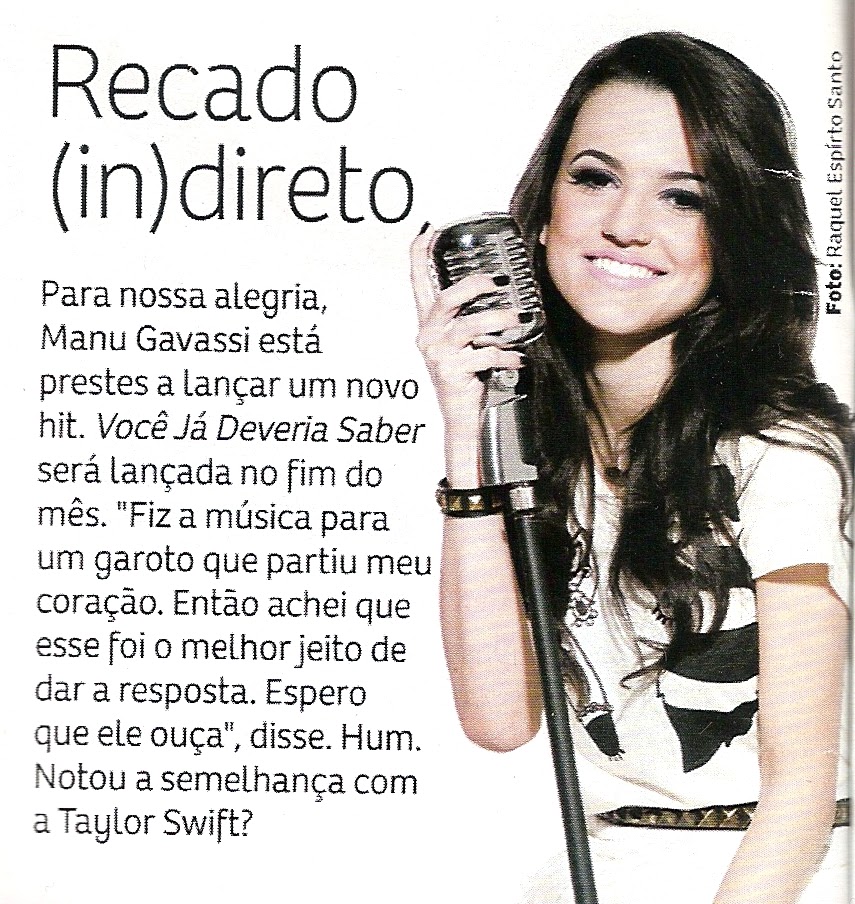 Letra Da Música Da Manu Gavassi Garoto Errado