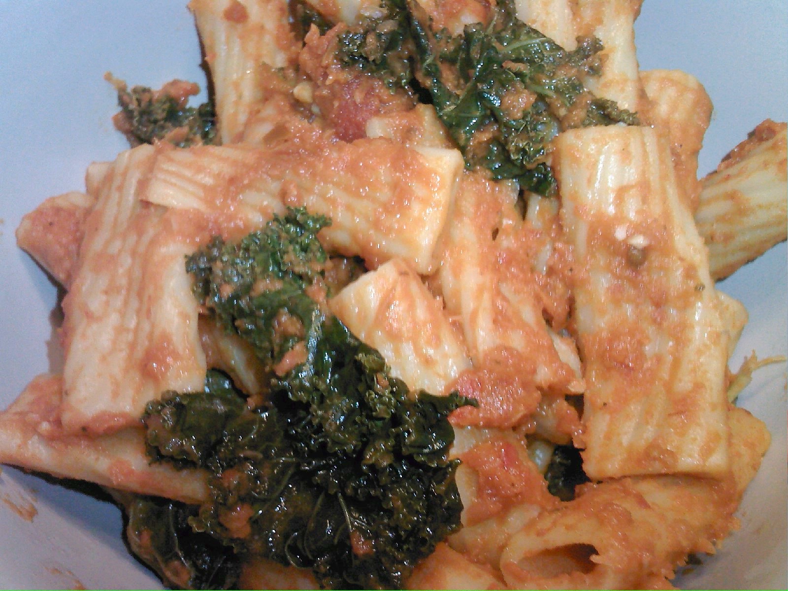 A (soy) Bean Pasta Fagioli Casserole with SunDried Tomatoes and Greens