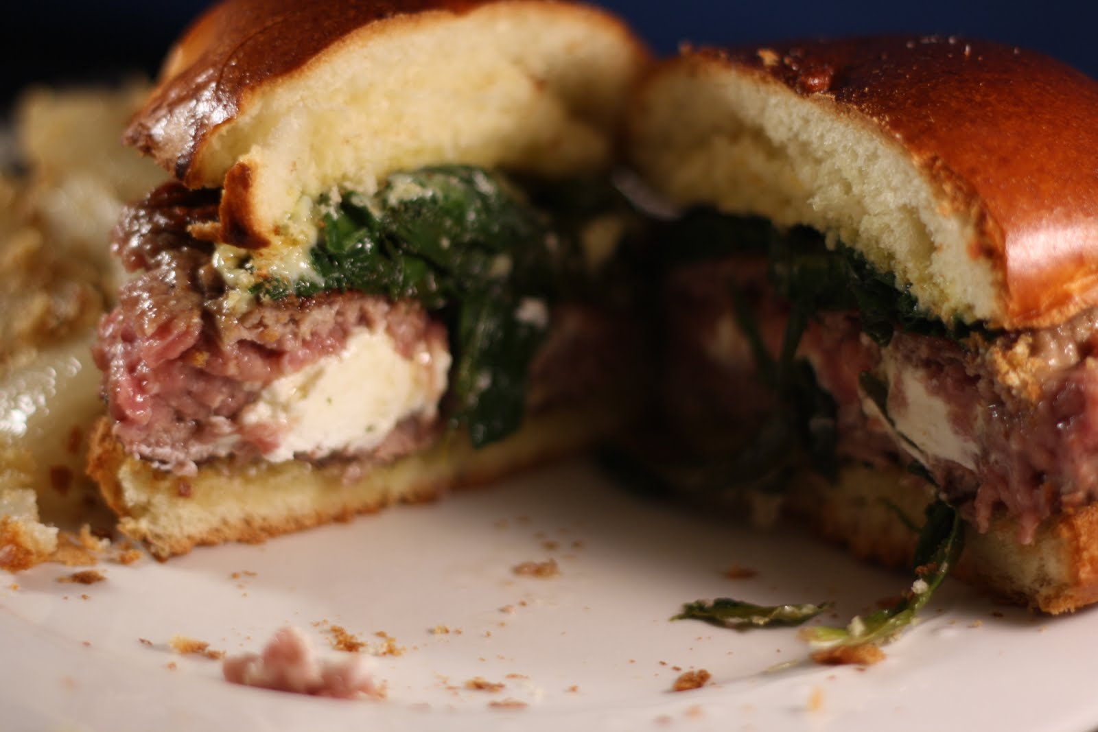 Lamb Burger with Goat Cheese, Pickled Ramp Leaves and Aioli Culinary